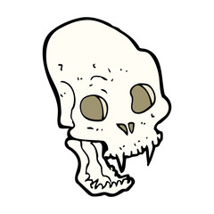 cartoon spooky vampire skull