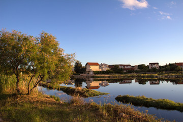 Fototapeta na wymiar Zablace / The village on the Adriatic Sea near Sibenik (Croatia).