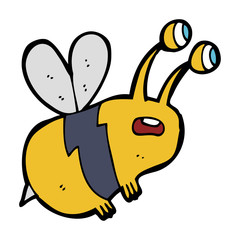 cartoon frightened bee