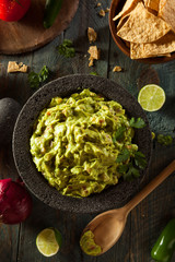 Homemade Fresh Guacamole and Chips