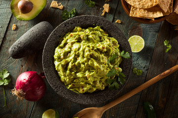 Homemade Fresh Guacamole and Chips