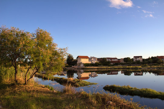 Zablace / The village on the Adriatic Sea near Sibenik (Croatia).
