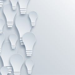 Vector modern light bulb background. 