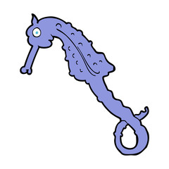 cartoon sea horse