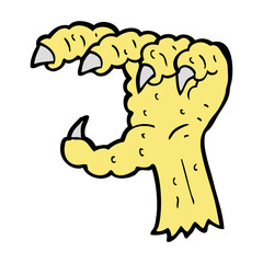 cartoon bird claw