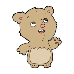 cartoon happy little teddy bear