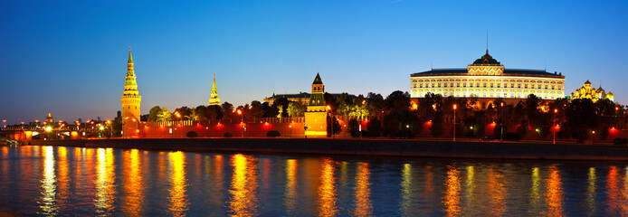 Fototapeta na wymiar Moscow Kremlin in summer night