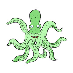 cartoon giant octopus