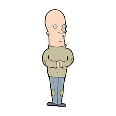 cartoon funny bald man