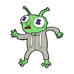 cartoon alien spaceman