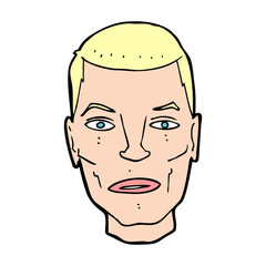 cartoon serious male face