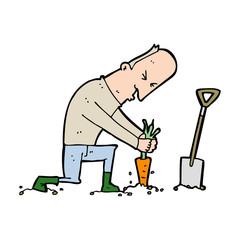 cartoon gardener