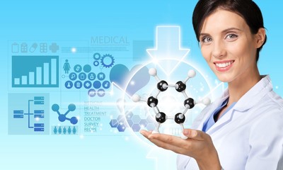 Laboratory, Scientist, Molecule.