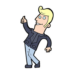 cartoon man giving thumbs up sign