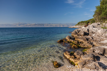 The sea, the bay among the rocks