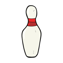 cartoon ten pin bowling skittle