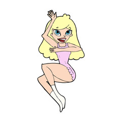 cartoon woman in lingerie