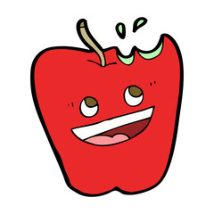 happy apple cartoon