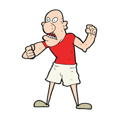 cartoon violent man