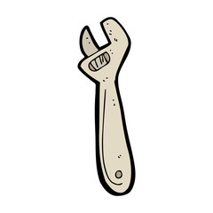 cartoon adjustable spanner