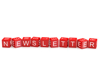 Newsletter - Alphabet blocks isolated