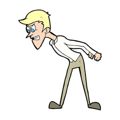 cartoon angry man