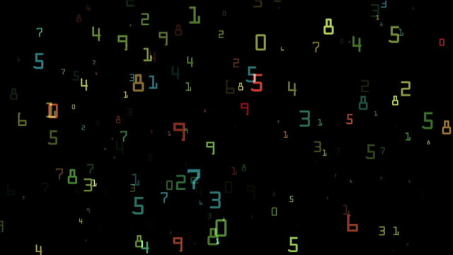 Flying of the multicolored numbers