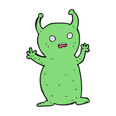cartoon funny little alien