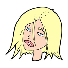 cartoon annoyed woman