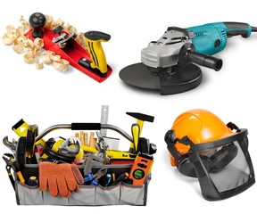 Naklejka premium Power Tool, Drill, Work Tool.