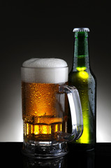 Beer Mug and Bottle