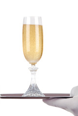Man in Tuxedo with Glass of Champagne