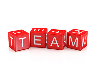 Team- Alphabet blocks isolated