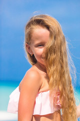 Portrait of beautiful little girl outdoor