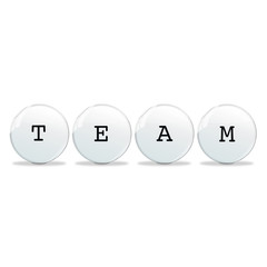 Kugeln weiss gl&auml;nzend - Team