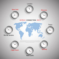 Naklejka premium time zones