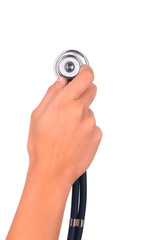 Woman Holding Stethoscope