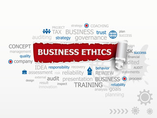 Business Ethics and Guidelines as a design illustration concepts