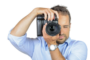 Fototapeta premium Young photographer at work