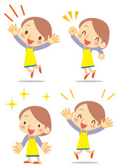 喜び　可愛い主婦