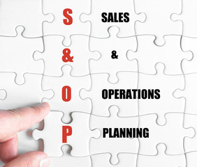 Last puzzle piece with Business Acronym SOP