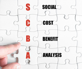 Fototapeta premium Last puzzle piece with Business Acronym SCBA