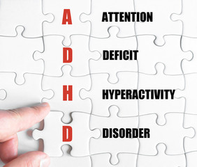 Last puzzle piece with Business Acronym ADHD