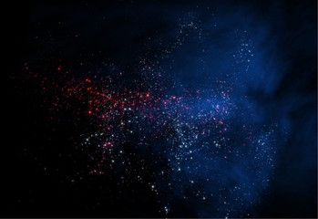 Star Cluster and Nebula 3d rendering