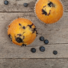 Homemade Blueberry Muffins. Selective focus.
