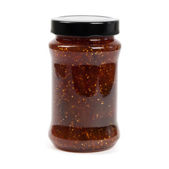 Organic Fig Fruit Spread. Selective focus.