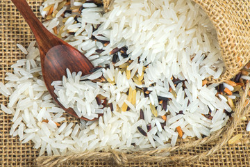 Mixed multicolour rice