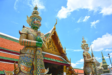 Fototapeta na wymiar Giants Statue in Wat Phra Kaew Grand Palace, Bangkok, Thailand.