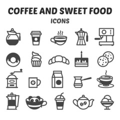 Icons Sweet and Coffee