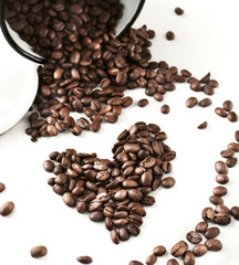 Coffee Beans in a jar. Toned image